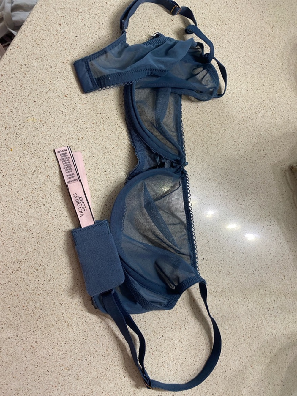 Victoria's Secret Sheer Teal Mesh Underwire Bra